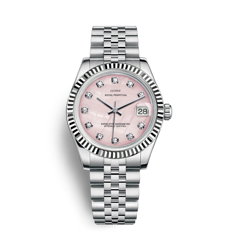 Minimalist Thin Watch - LGXIGE คริสตัลสร้อยข้อมือผู้หญิงนาฬิกาแบรนด์แฟชั่นเพชรสุภาพสตรีควอตซ์นาฬิกาหญิงนาฬิกาข้อมือ Montre Femme Relogio