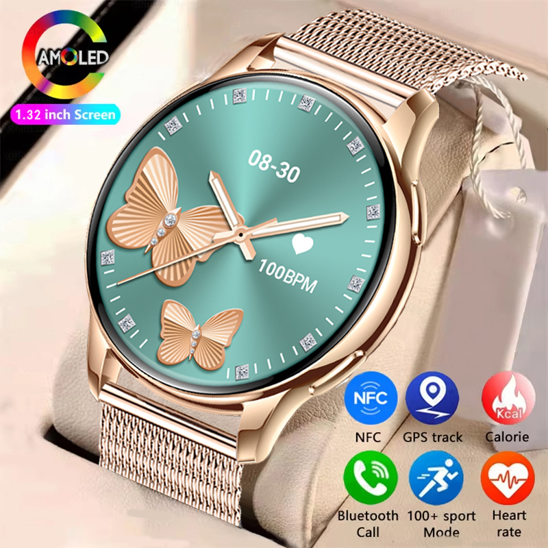 Timex Watches Smartwatch - สมาร์ทวอทช์ผู้หญิงรุ่นใหม่ ดีไซน์บางเฉียบ หน้าจอ AMOLED 1.32 นิ้ว
