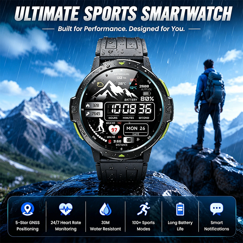 Timex Watches Smartwatch - สมาร์ทวอทช์อิสระ ระบบระบุตำแหน่ง GNSS ระดับ 5 ดาว