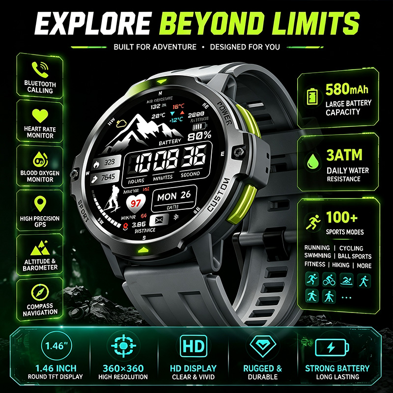 Timex Watches Smartwatch - นาฬิกาสมาร์ทวอทช์บลูทูธ พร้อมเข็มทิศ โหมดกีฬา ผู้ช่วยภาษา ตรวจวัดการนอนหลับ ตรวจวัดอัตราการเต้นของหัวใจ