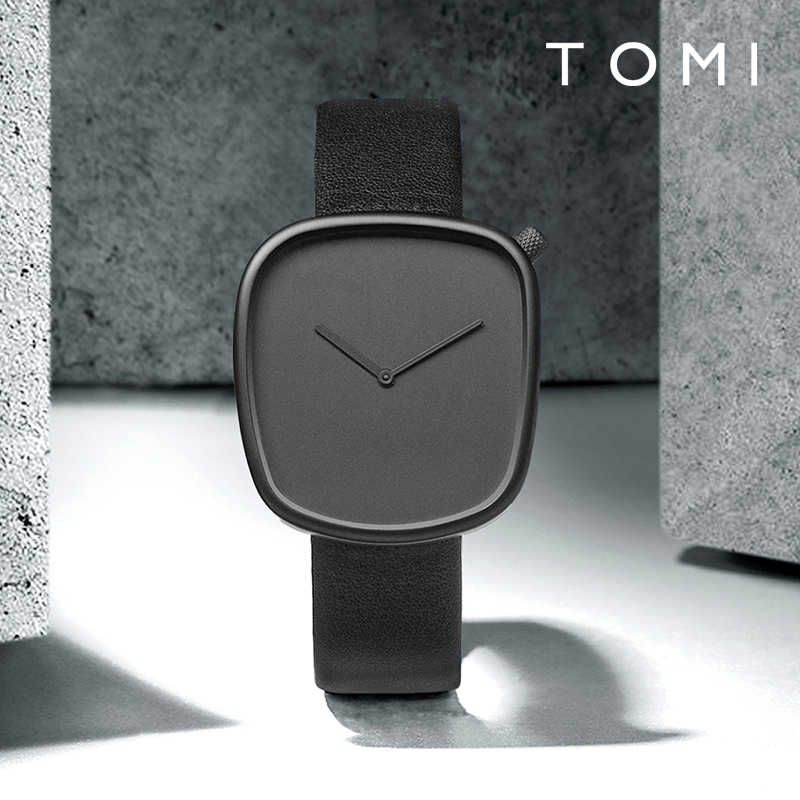 Minimalist Thin Watch - TOMI นาฬิกา Minimalist ผู้ชายแฟชั่นสแควร์นาฬิกาบางเฉียบ Minimalist ผู้หญิงคุณภาพสูง