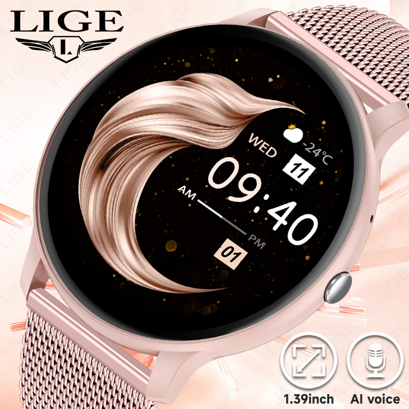 Watches Ladies Smartwatch - 2026 ใหม่ผู้หญิงบลูทูธนาฬิกาสมาร์ทอัตราการเต้นของหัวใจตัวติดตามสุขภาพสมาร์ทวอทช์กันน้ำผู้ชายกีฬาสมาร์ทวอทช์สำหรับแอนดรอยด์ ไอโอเอส