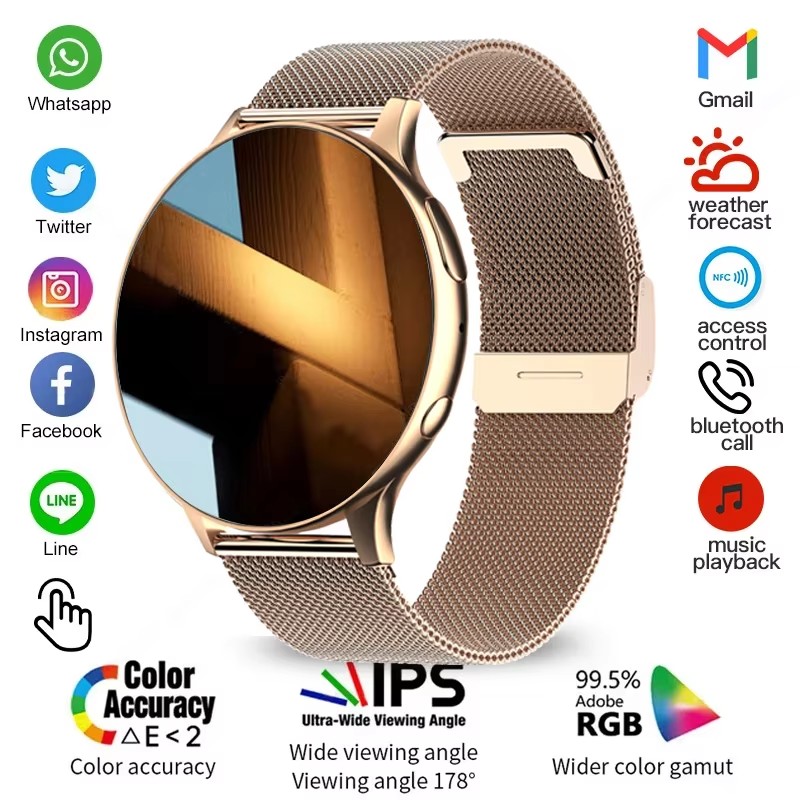 Timex Watches Smartwatch - 2026 ขายร้อนอมาซฟิต บลูทูธนาฬิกาสมาร์ทนาฬิกาผู้หญิงนาฬิกาผู้ชายกีฬาฟิตเนสติดตามอัตราการเต้นของหัวใจสมาร์ทวอทช์สำหรับแอนดรอยด์ ไอโอเอส