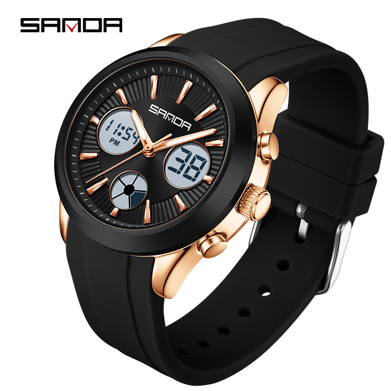Watches Ladies Smartwatch - นาฬิกาอิเล็กทรอนิกส์ SANDA แบบเรืองแสง ใช้งานได้ 3 ชั่วโมง