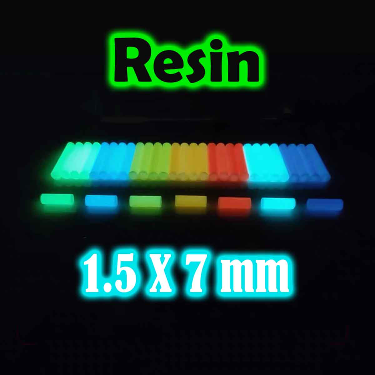 Tritium Gas Tube - แท่งเรซิ่นเรืองแสงความสว่างสูง 1.5*7 มม. อุปกรณ์เสริมไจโรสโคปปลายนิ้ว มีด ร่ม