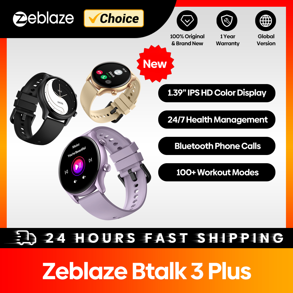 Watches Ladies Smartwatch - ใหม่ Zeblaze Btalk 3 Plus โทรด้วยเสียงสมาร์ทวอท์ช
