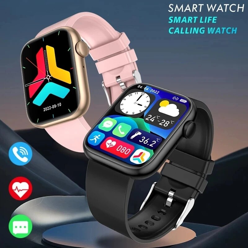 Smartwatch Watches For Men Digital - Lige สมาร์ทวอทช์โทรได้บลูทูธผู้หญิงผู้ชายนาฬิกาออกกำลังกายเล่นกีฬาตรวจวัดอุณหภูมิร่างกายของผู้หญิงกันน้ำสมาร์ทวอท์ชสุภาพสตรี