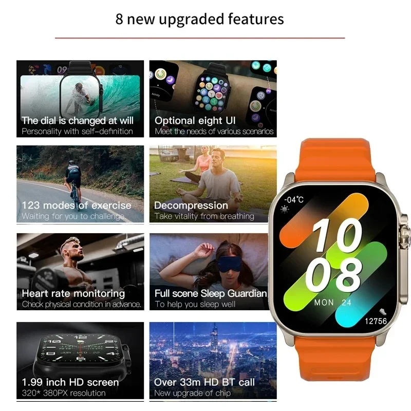 นาฬิกาอัจฉริยะรุ่นใหม่ T10 Ult - Smartwatch Watches With Bluetooth บทวิจารณ์และราคา