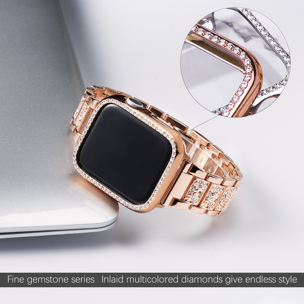 เคส + สายแวววาวสำหรับสายคาด Ap - Smartwatch Luxury Watches For Women บทวิจารณ์และราคา