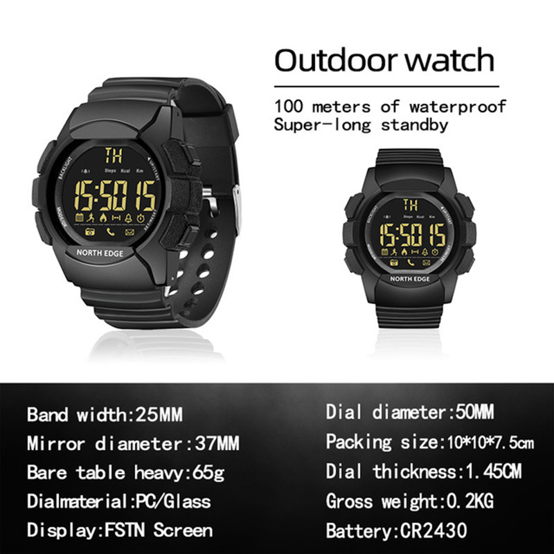 NORTH EDGE AK 100M นาฬิกาสมาร์ - Smartwatch Watches For Men Digital บทวิจารณ์และราคา