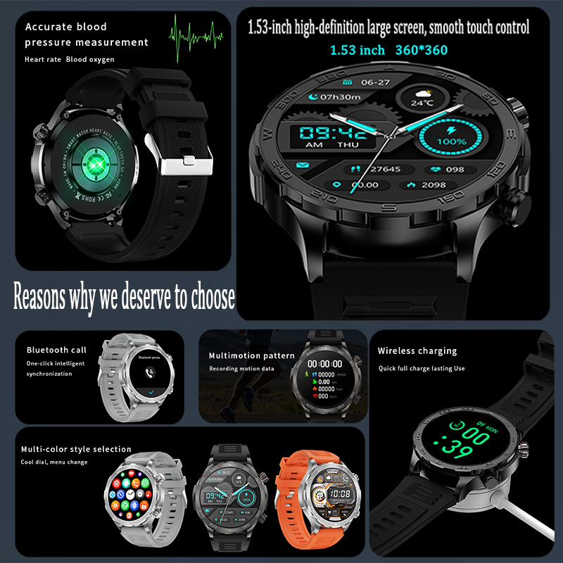 ใหม่ GPS ติดตามสมาร์ทวอทช์ผู้ช - Smartwatch Watches With Bluetooth บทวิจารณ์และราคา