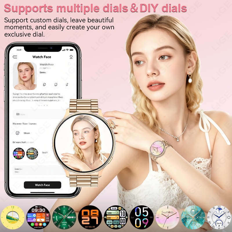 LIGE นาฬิกาสมาร์ทวอทช์สำหรับผู - Smartwatch Luxury Watches For Women บทวิจารณ์และราคา
