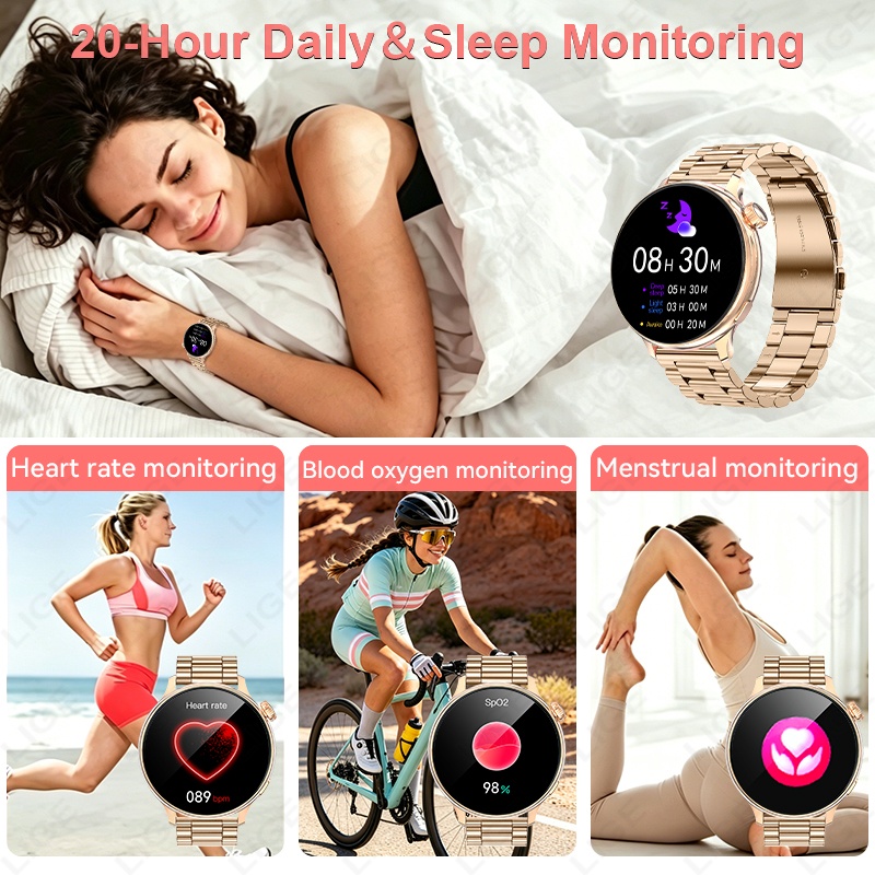 LIGE นาฬิกาสมาร์ทวอทช์สำหรับผู - Smartwatch Luxury Watches For Women บทวิจารณ์และราคา