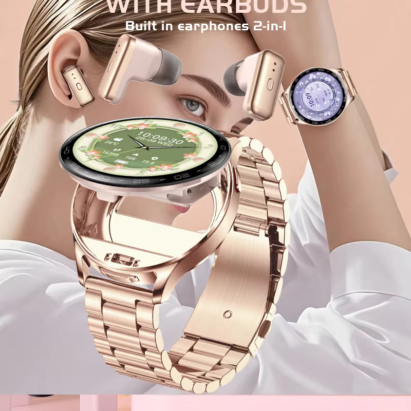 TWS 2-in-1 ชุดหูฟังสมาร์ทวอทช์ - Smartwatch Luxury Watches For Women บทวิจารณ์และราคา