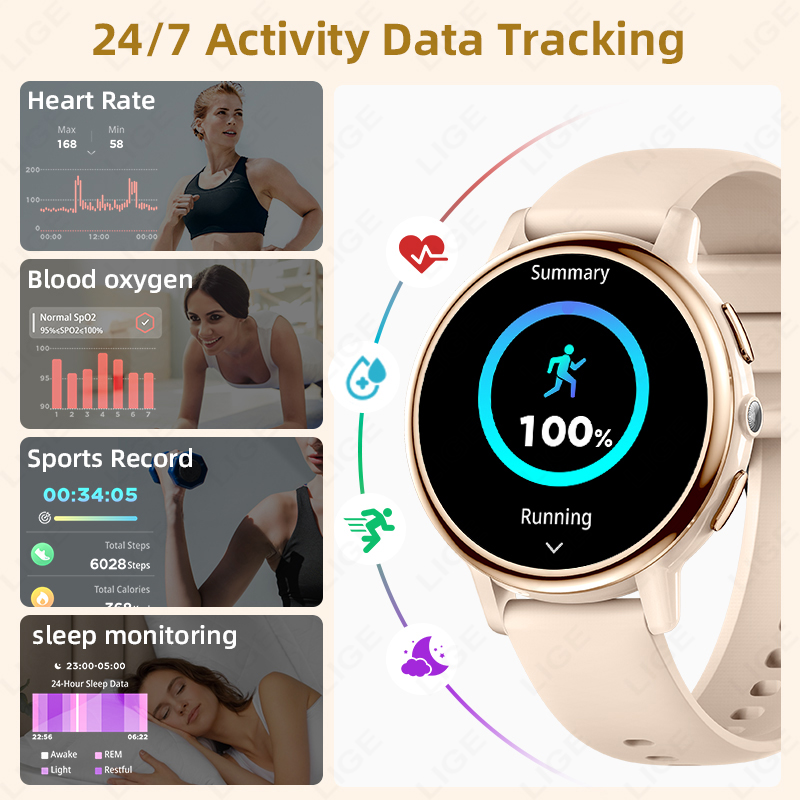 2026 LIGE ผู้หญิงนาฬิกาสมาร์ทห - Smartwatch Luxury Watches For Women บทวิจารณ์และราคา