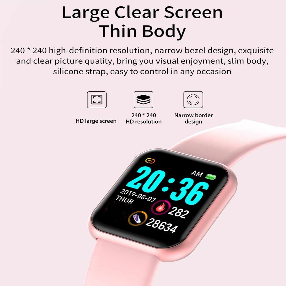 นาฬิกาอัจฉริยะเล่นกีฬาบลูทูธจอ - Smartwatch Health Watches บทวิจารณ์และราคา
