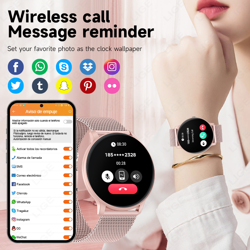 2026 ใหม่ผู้หญิงบลูทูธนาฬิกาสม - Watches Ladies Smartwatch บทวิจารณ์และราคา