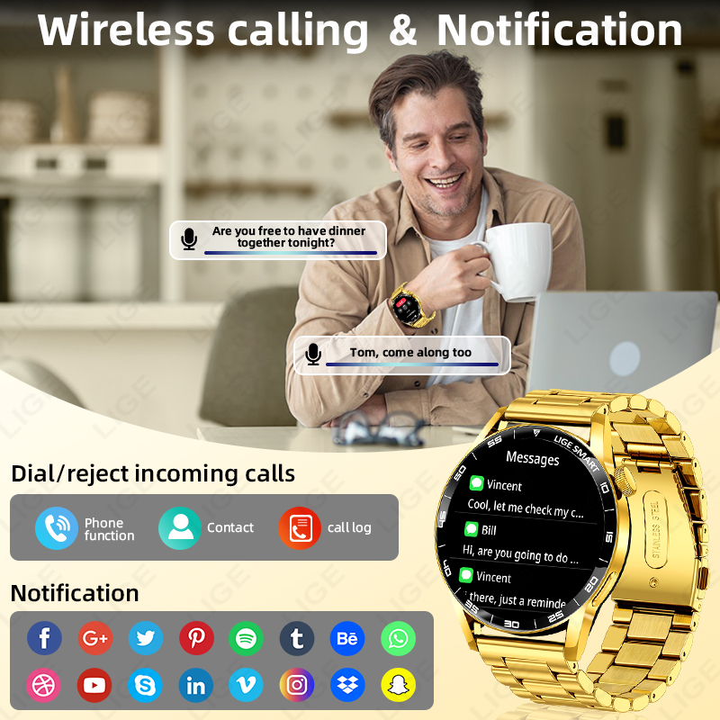 นาฬิกาอัจฉริยะ LIGE รุ่นหรูหรา - Smartwatch Luxury Watches For Women บทวิจารณ์และราคา
