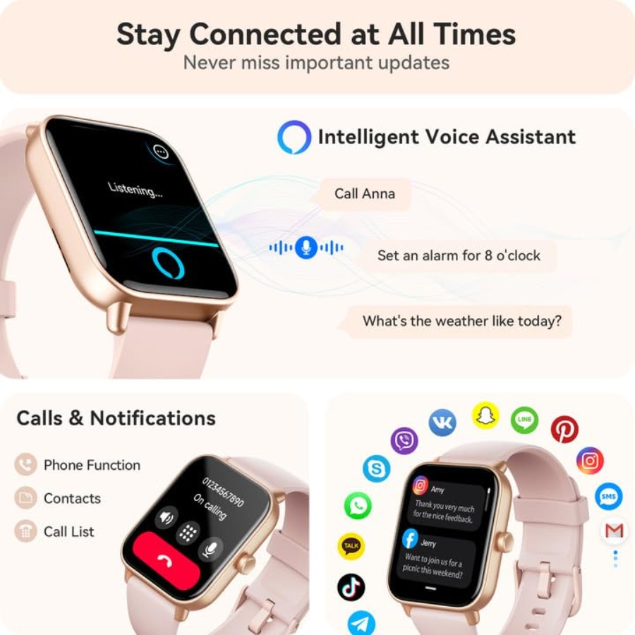สมาร์ทวอทช์สำหรับผู้หญิง รองรั - Smartwatch Luxury Watches For Women บทวิจารณ์และราคา