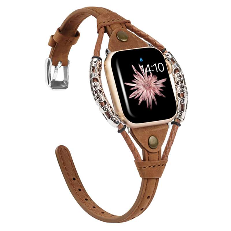 สายหนังแท้สําหรับ Apple Watch  - Smartwatch Luxury Watches For Women บทวิจารณ์และราคา