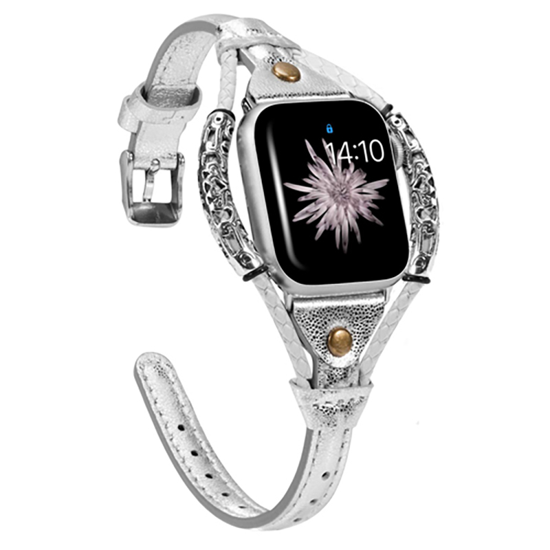 สายหนังแท้สําหรับ Apple Watch  - Smartwatch Luxury Watches For Women บทวิจารณ์และราคา