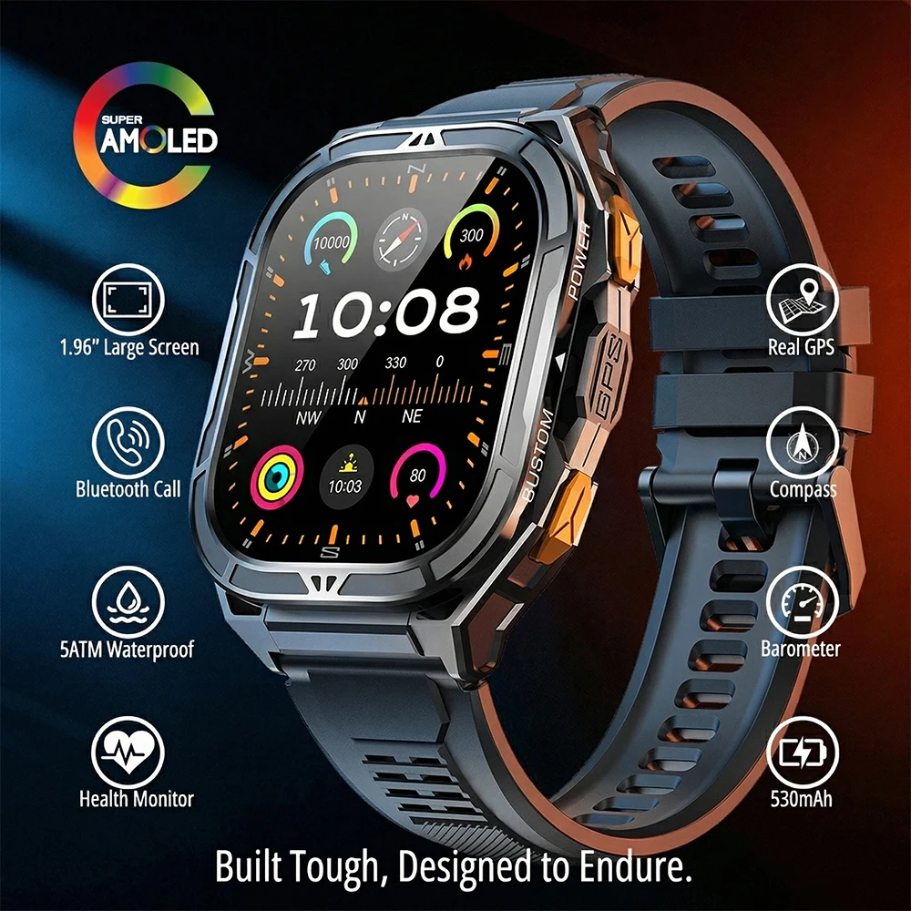 สมาร์ทวอทช์ AMOLED ระดับหรู พร - Smartwatch Health Watches บทวิจารณ์และราคา