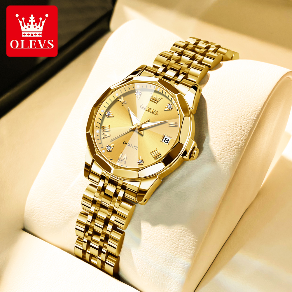 OLEVS แฟชั่นนาฬิกาสีทองสําหรับ - Minimalist Thin Watch บทวิจารณ์และราคา