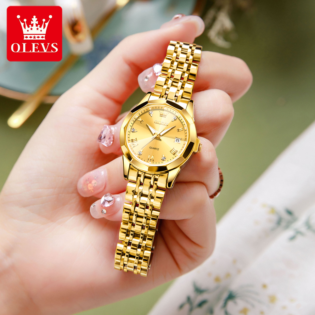 OLEVS แฟชั่นนาฬิกาสีทองสําหรับ - Minimalist Thin Watch บทวิจารณ์และราคา