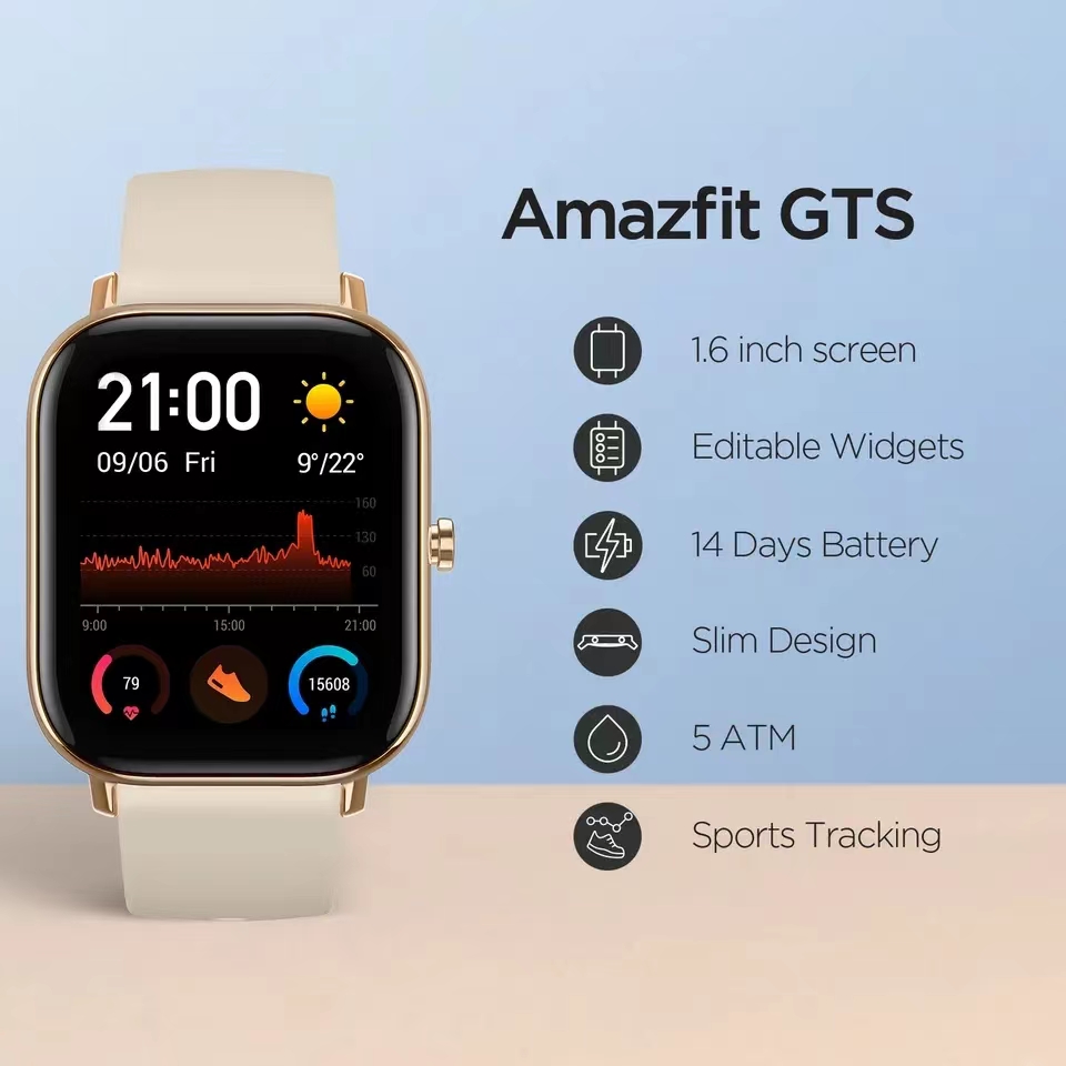 นาฬิกาอัจฉริยะ Amazfit GTS สำห - Smartwatch Refurbished Watches บทวิจารณ์และราคา