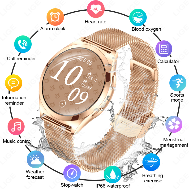LIGE สมาร์ทวอทช์สุดหรูสำหรับผู - Smartwatch Luxury Watches For Women บทวิจารณ์และราคา