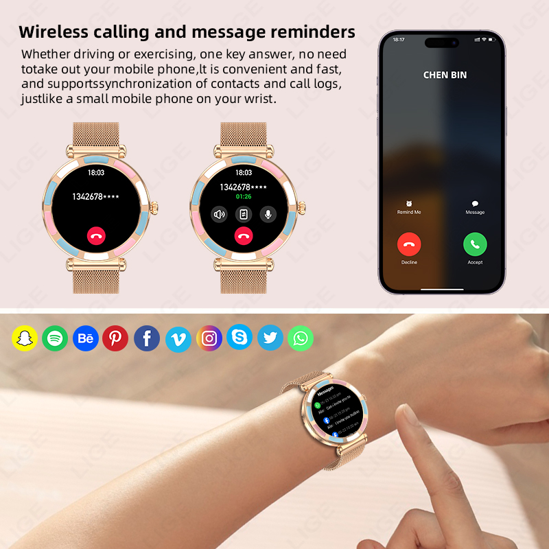 2026 LIGE นาฬิกาสมาร์ทวอทช์สุด - Smartwatch Luxury Watches For Women บทวิจารณ์และราคา