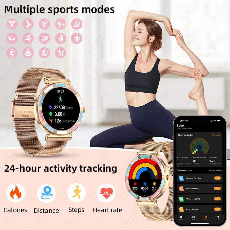 2026 LIGE นาฬิกาสมาร์ทวอทช์สุด - Smartwatch Luxury Watches For Women บทวิจารณ์และราคา